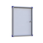 Informationsvitrine zur Wandaufhängung mit Rückwand Stahl weiß 